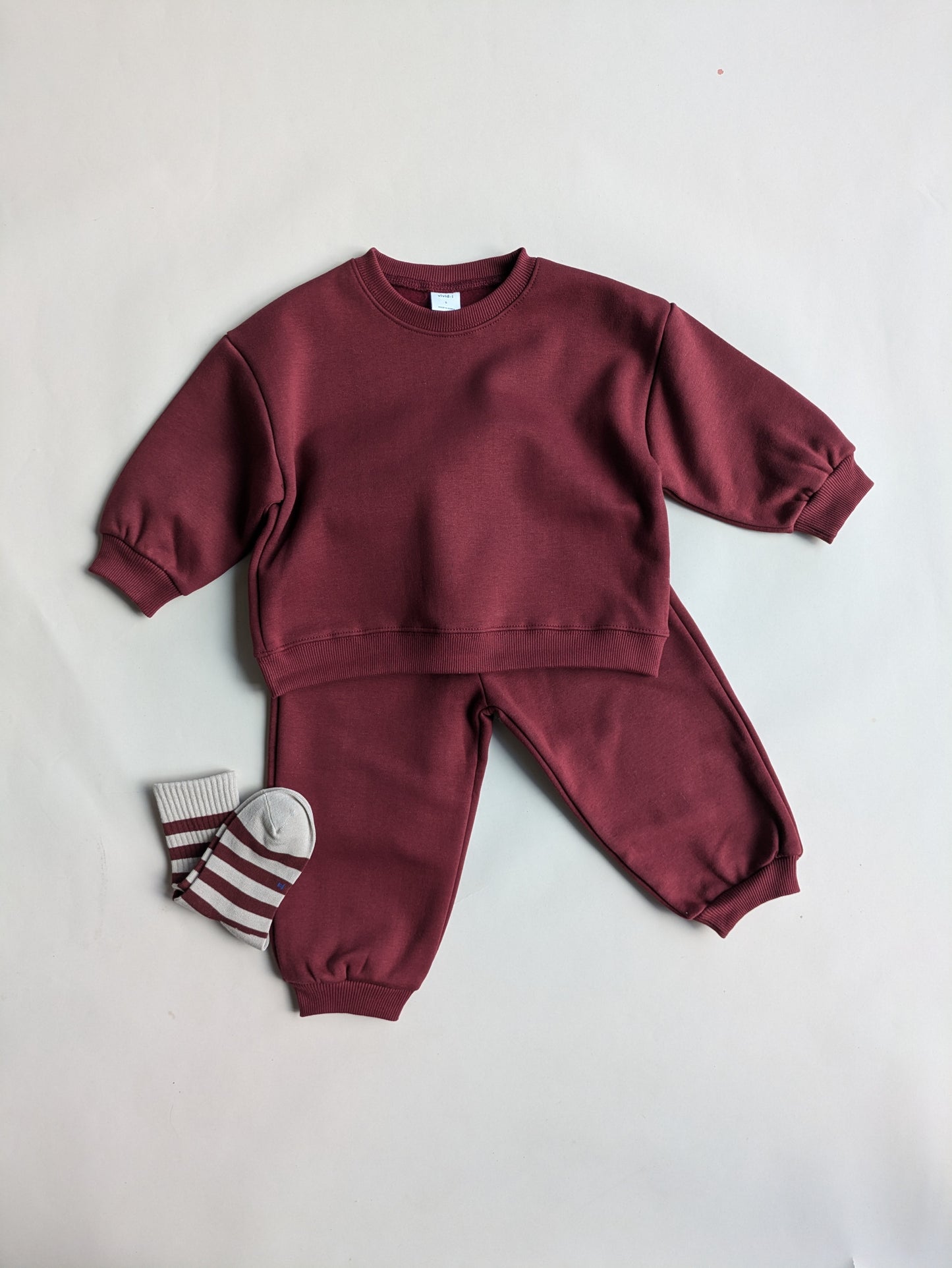 Fleece jogger burgundy