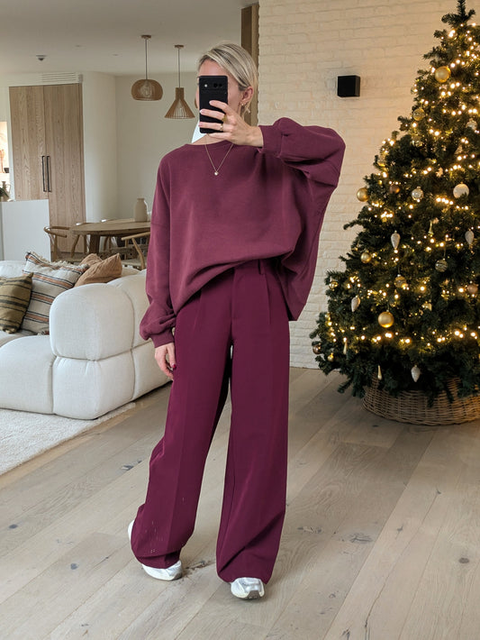 Pants burgundy