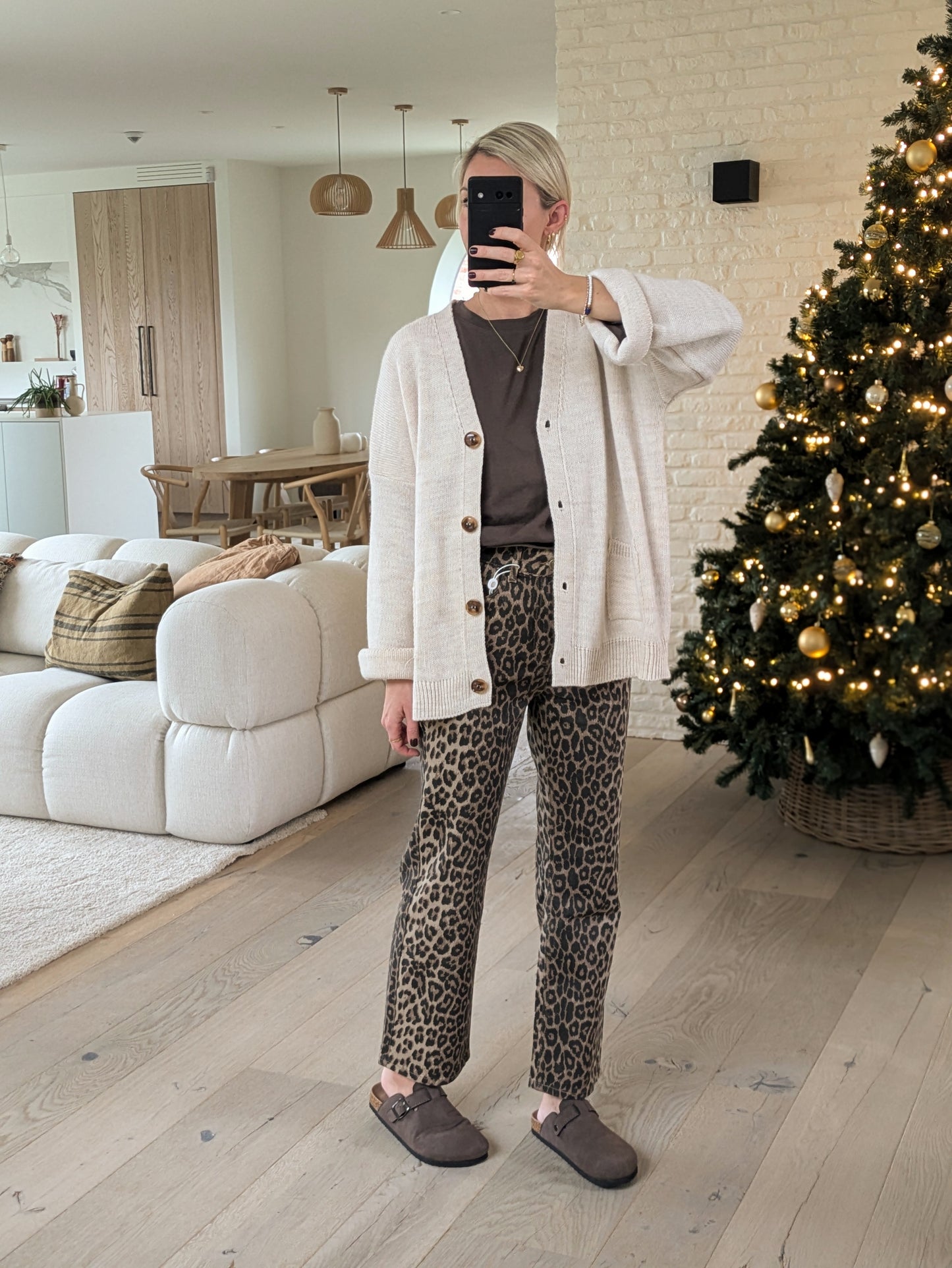 Leopard pants Amy straight fit