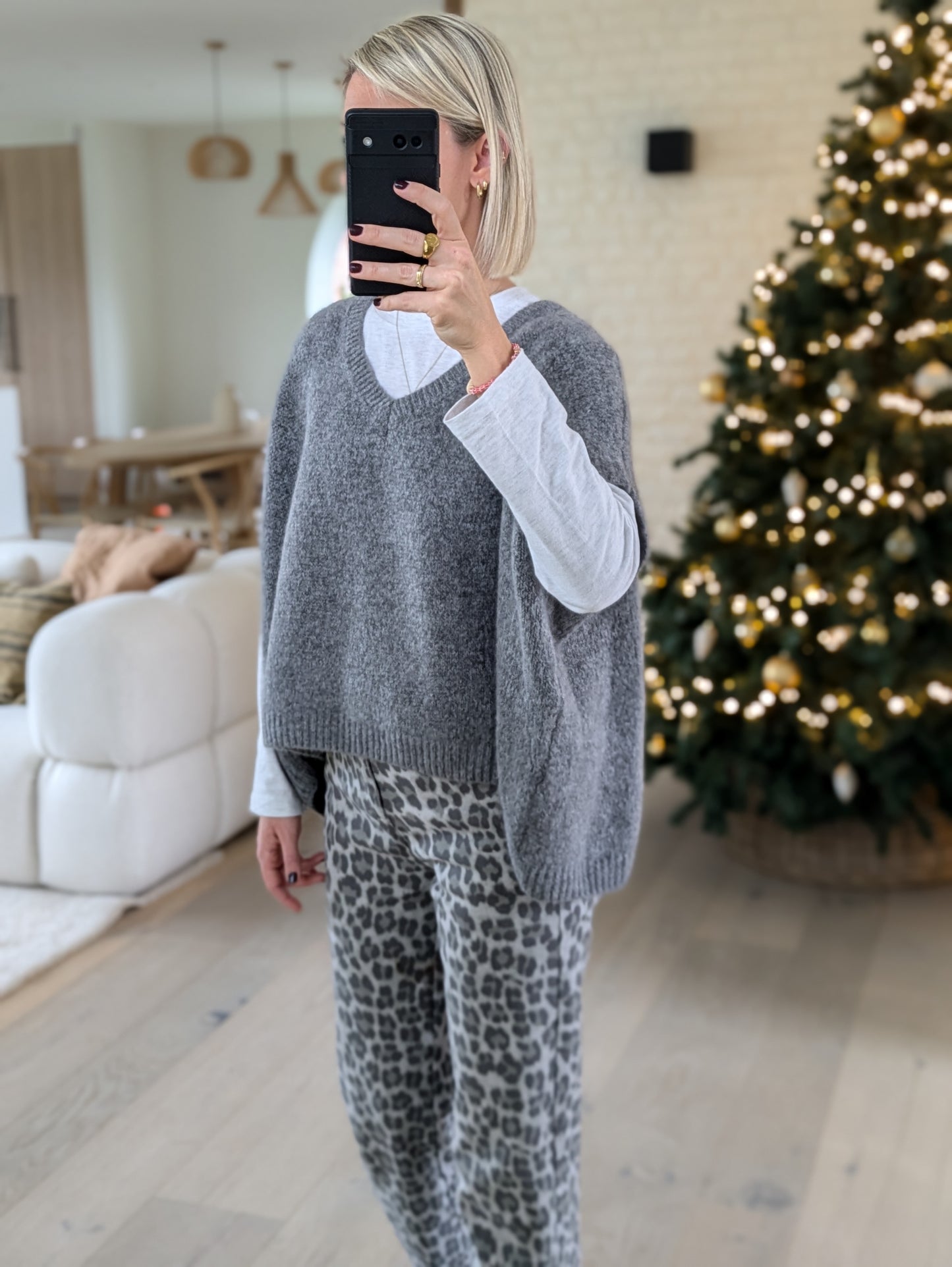 Oversized debardeur Anna grey