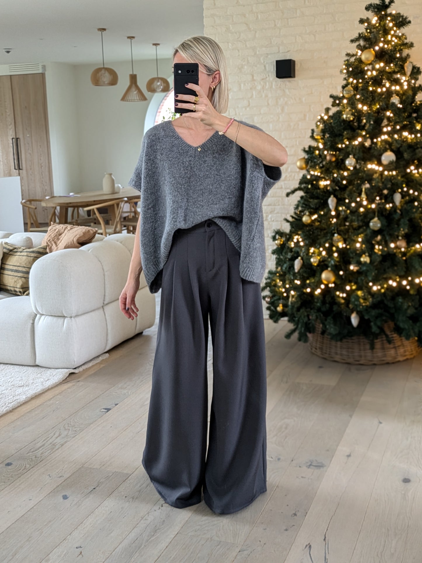 Palazzo pants dark grey