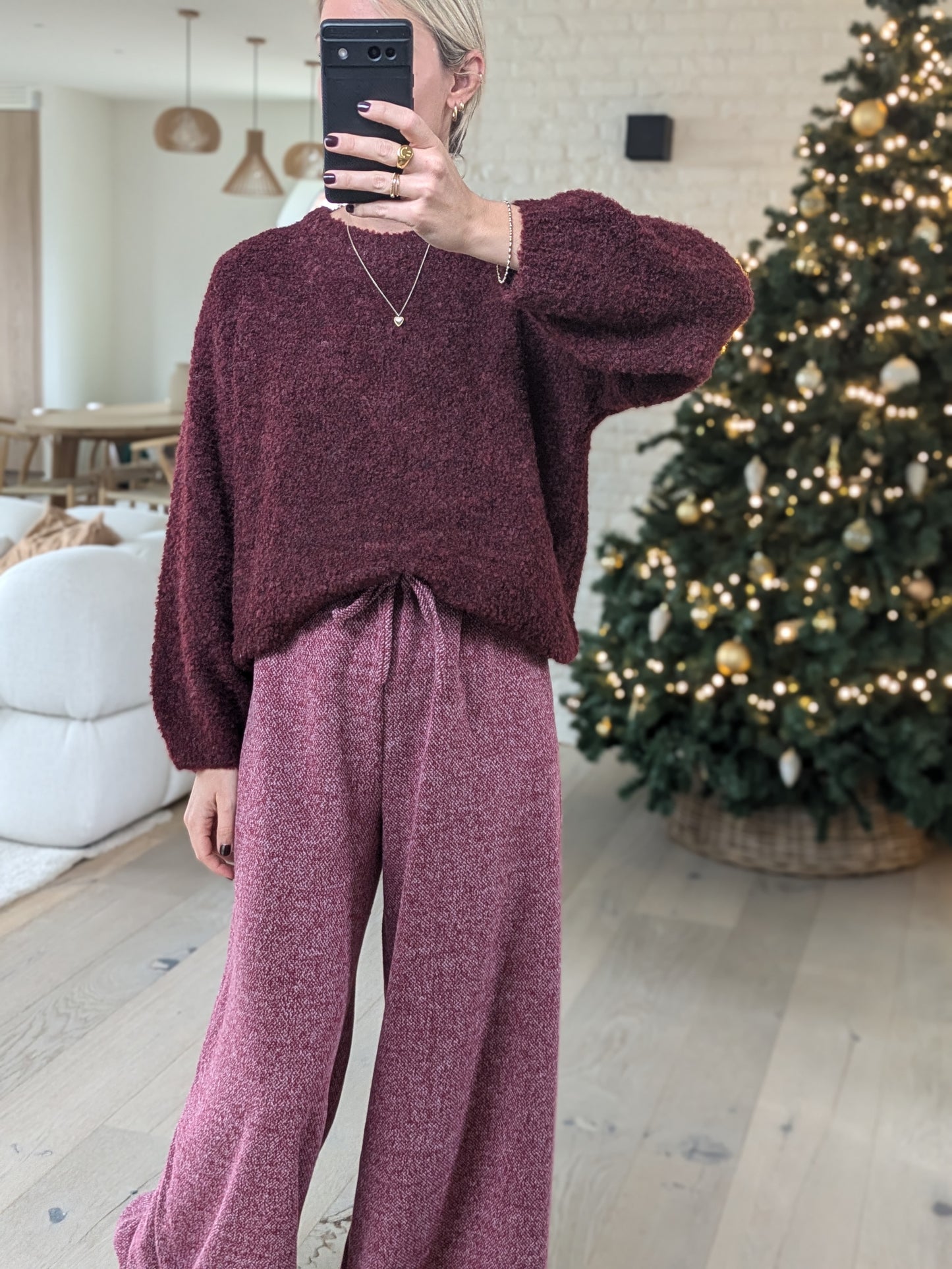 Pull Celeste bordeaux