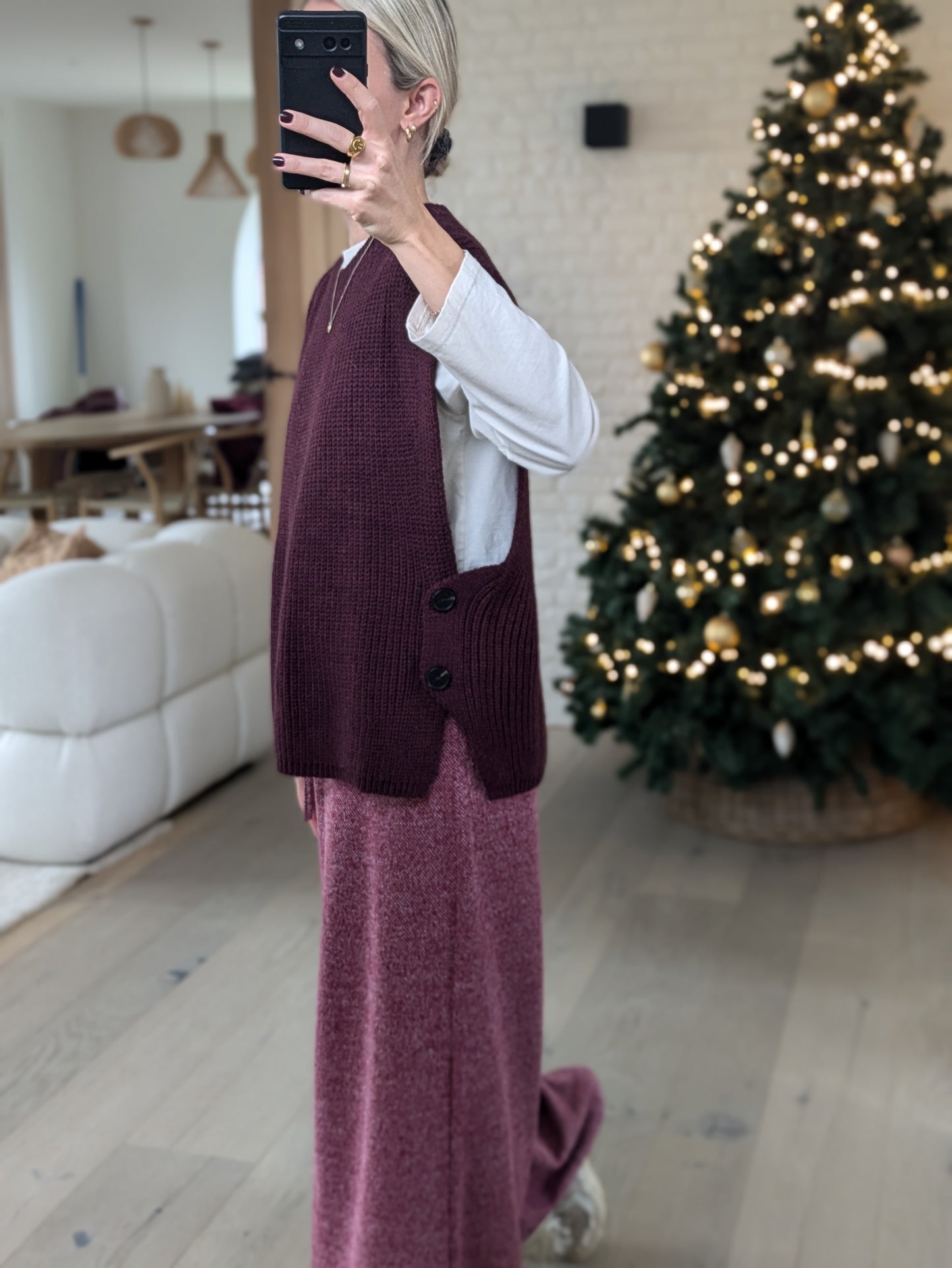 Oversized debardeur Oona bordeaux