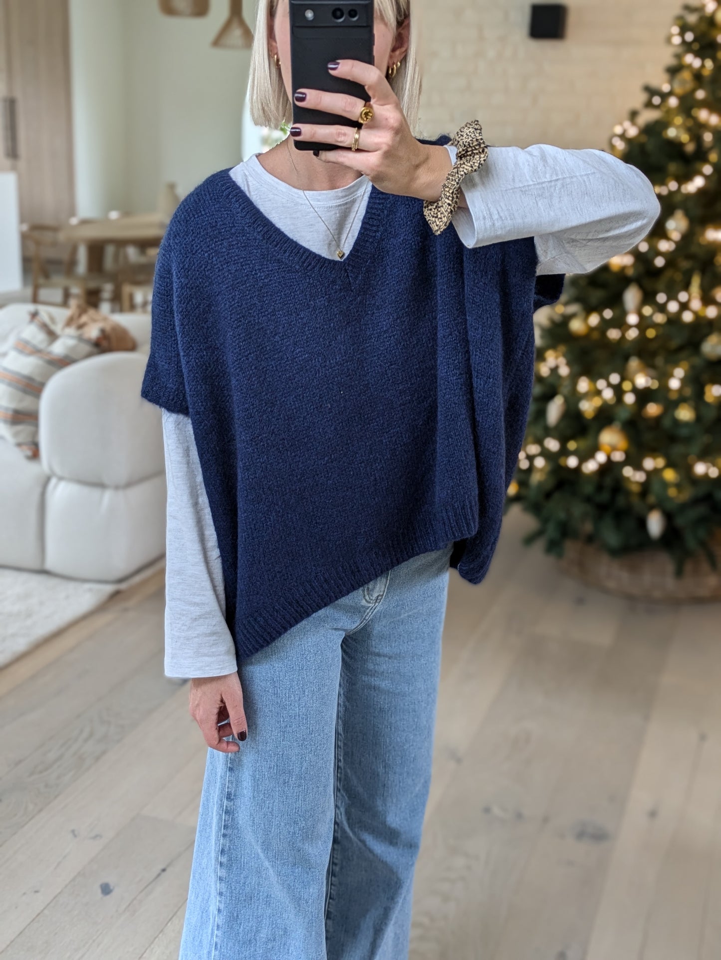 Oversized debardeur Anna navy