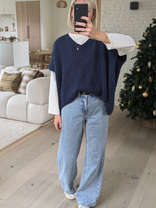 Oversized debardeur Anna navy