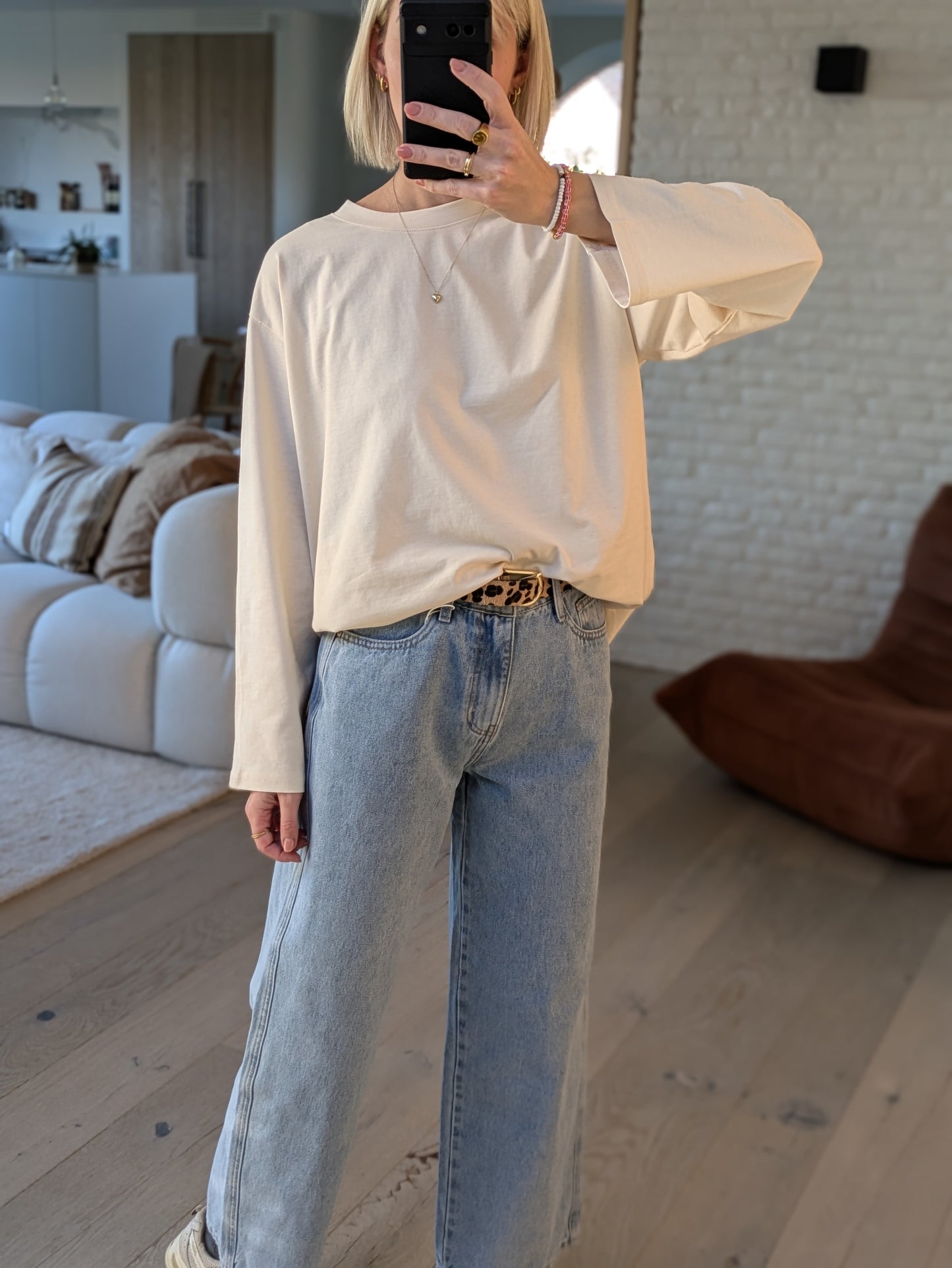 DEUXPOURDEUX THE LABEL - Remy longsleeve tee cream