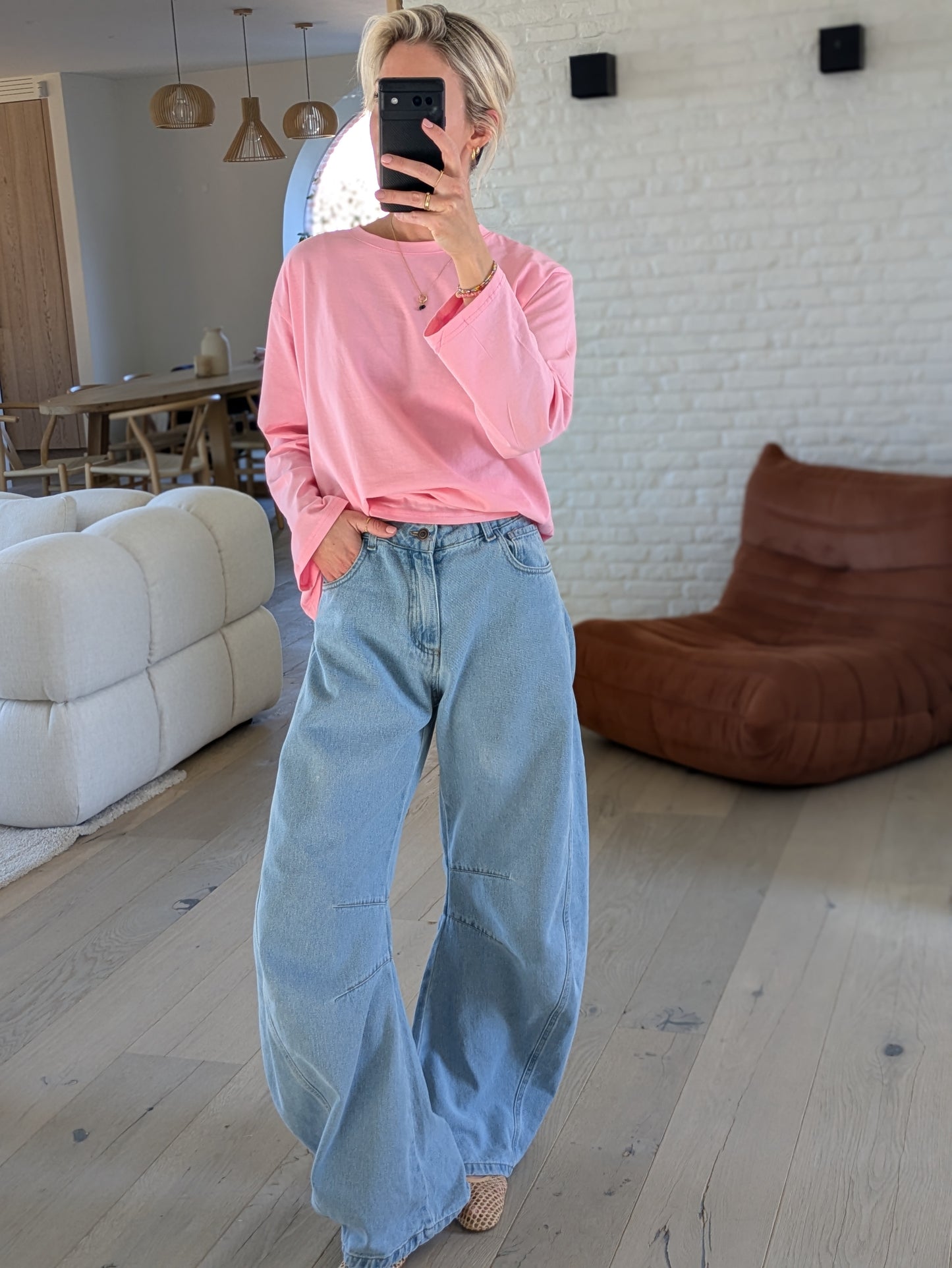 DEUXPOURDEUX THE LABEL - Remy longsleeve tee pink