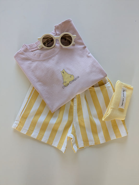 Striped short yellow