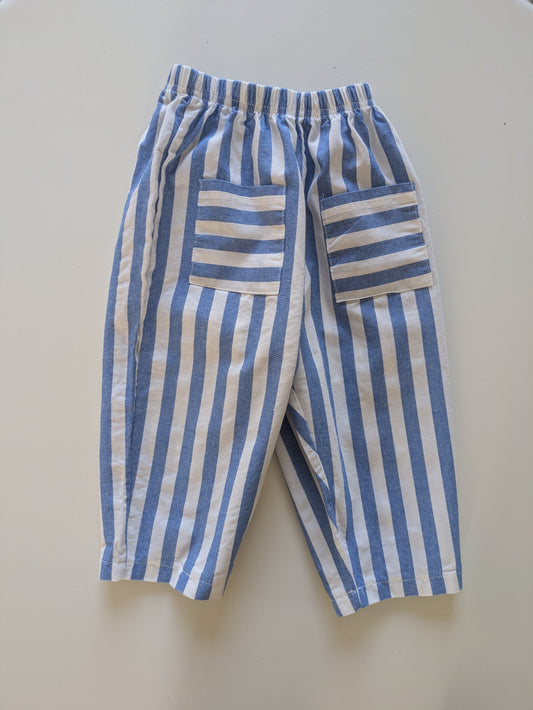Striped pants blue