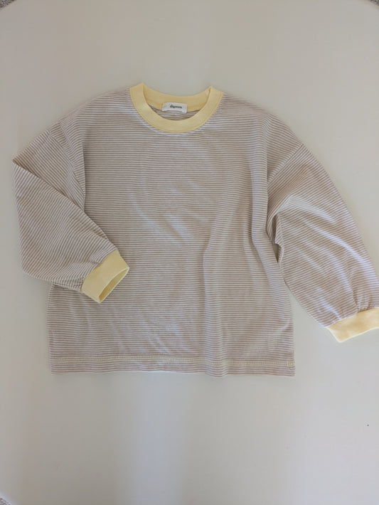 Striped tee beige