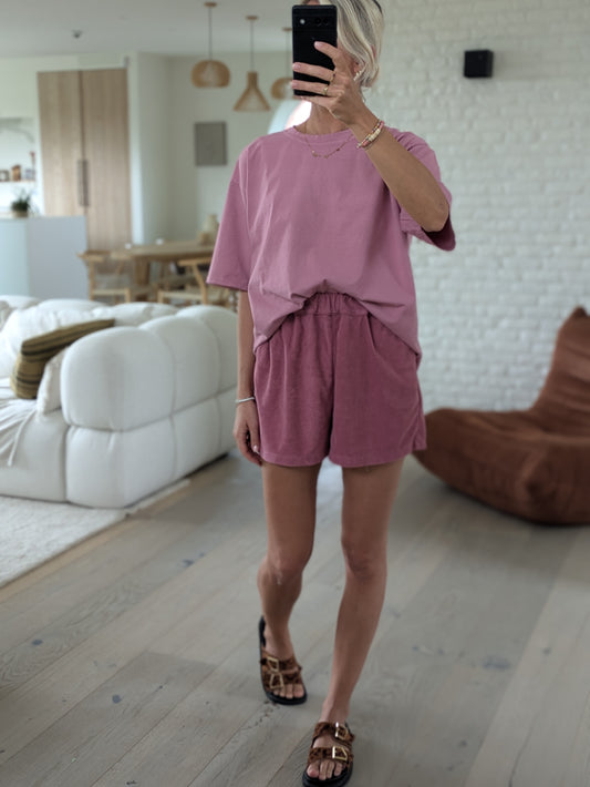 Oversized t-shirt soft burgundy