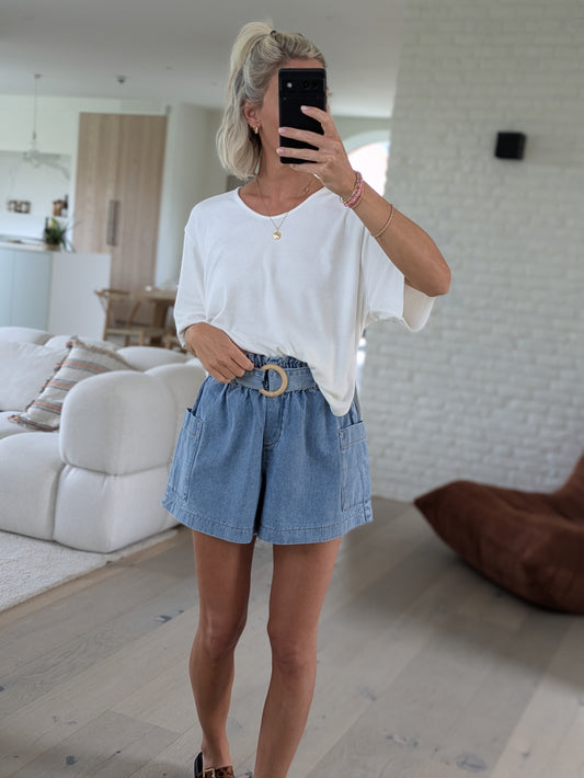 DEUXPOURDEUX THE LABEL - Oversized tee Lou white