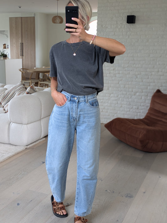 Washed t-shirt grey