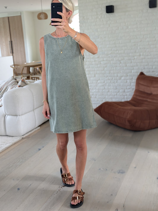 Jeans dress kaki