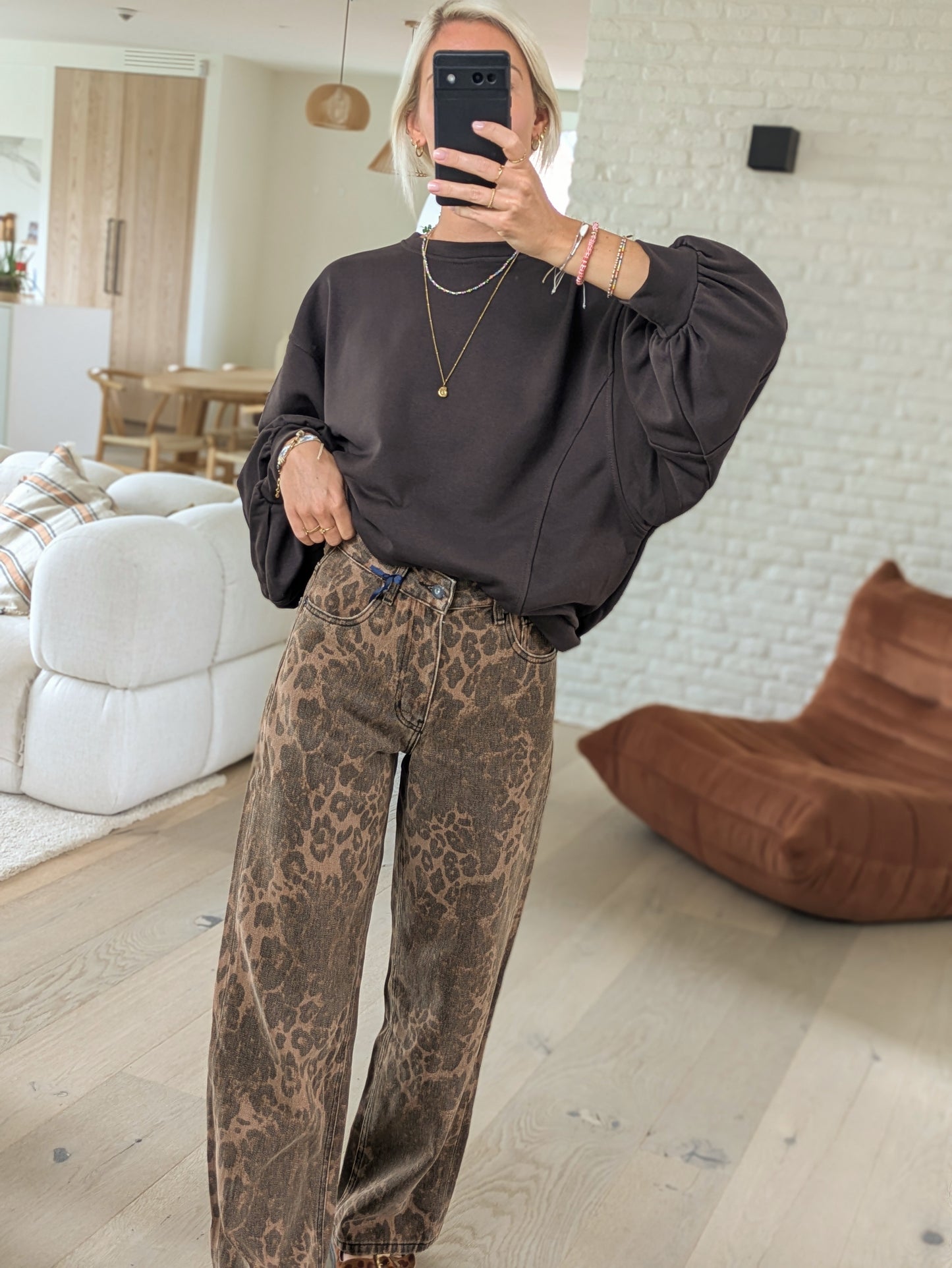 Balloon sweater brown