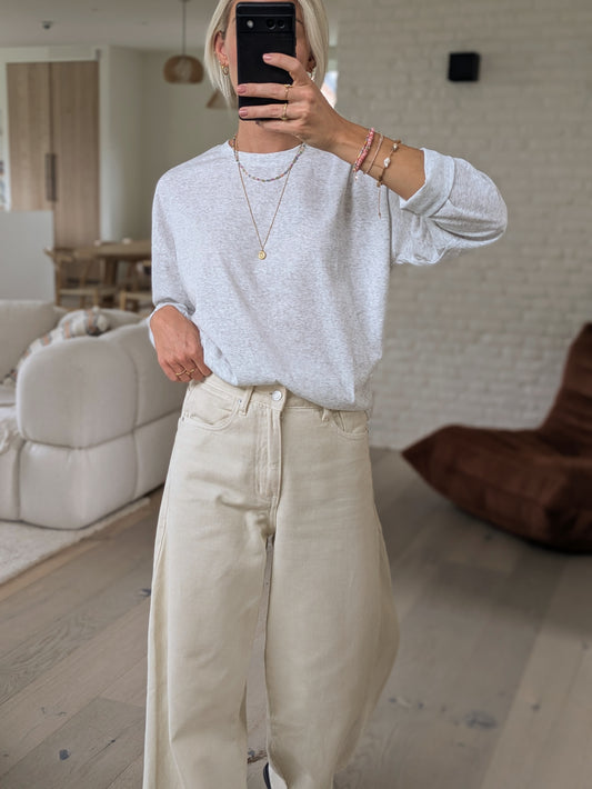 Remus longsleeve tee light grey