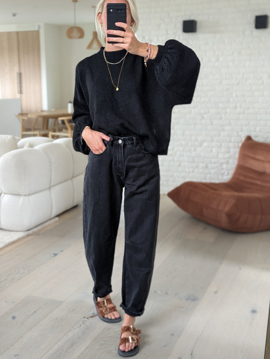 Balloon jeans black