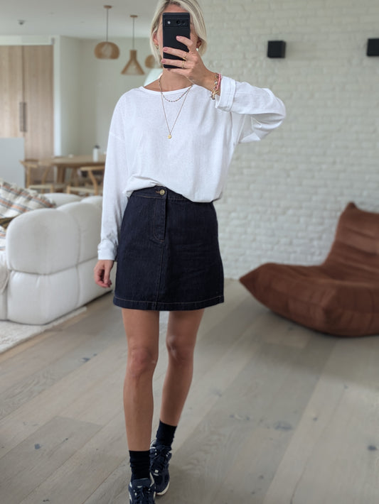 Noor longsleeve tee white