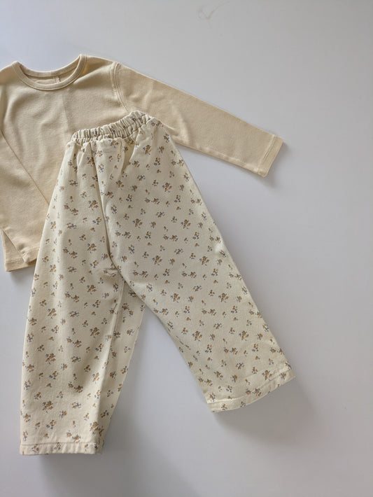 Yellow flower pants