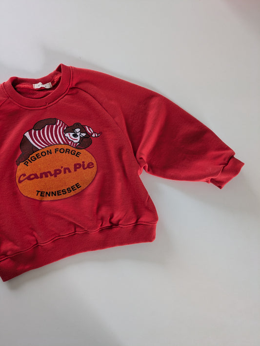 sleeping bear sweater red