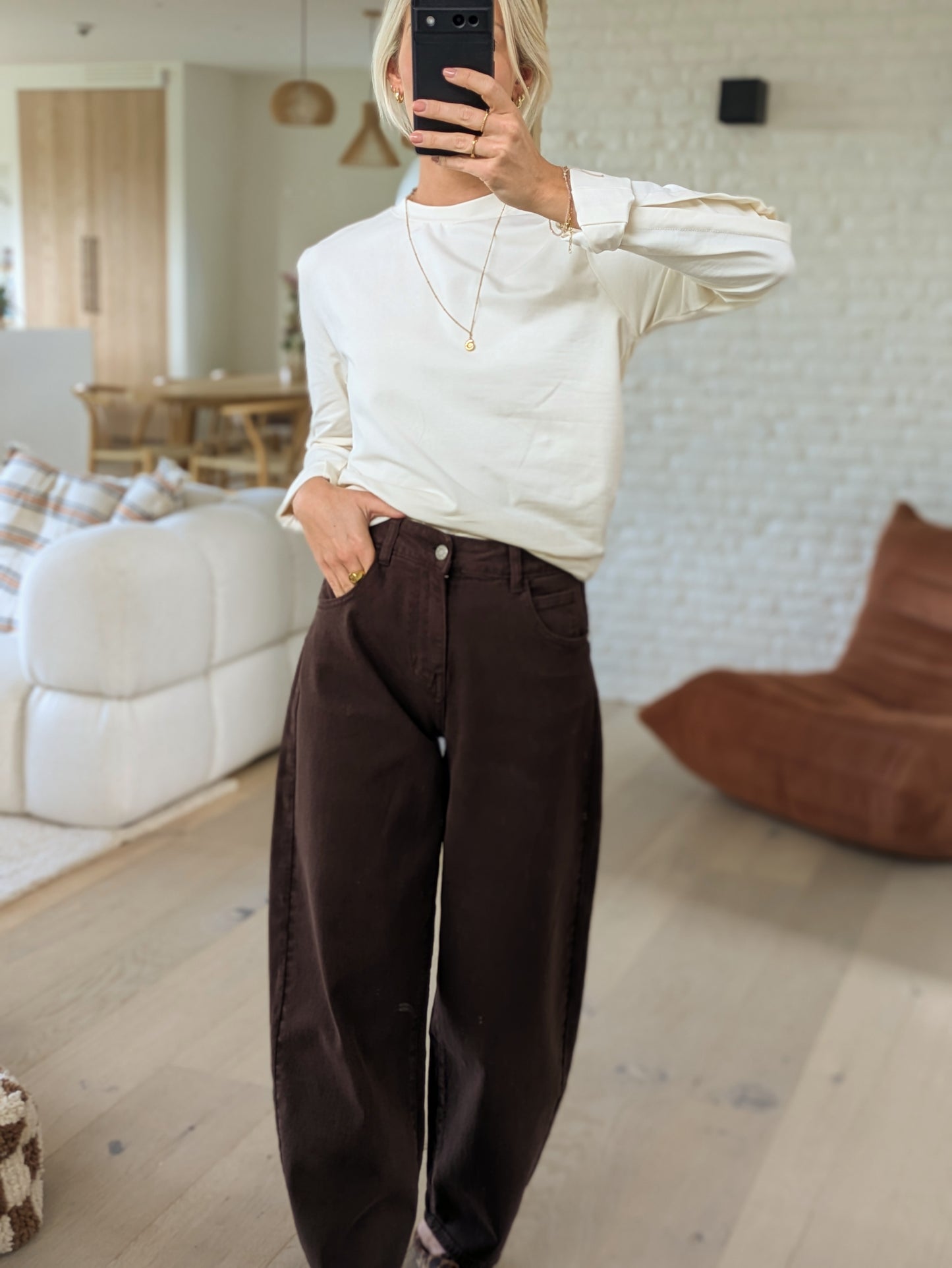 Basic longsleeve tee cream