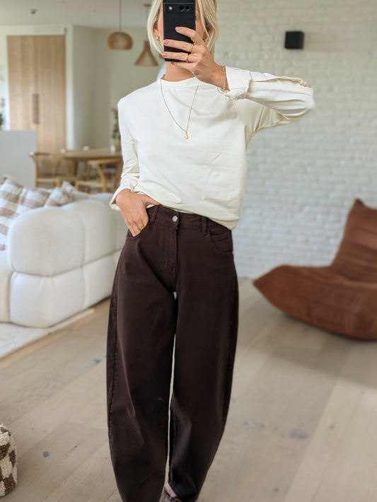 Basic longsleeve tee cream