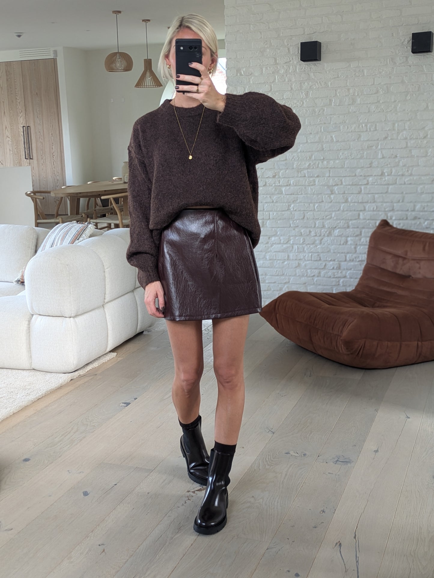 Maxime skirt brown burgundy