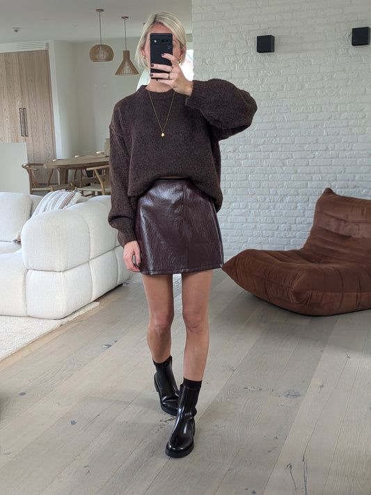 Maxime skirt brown burgundy