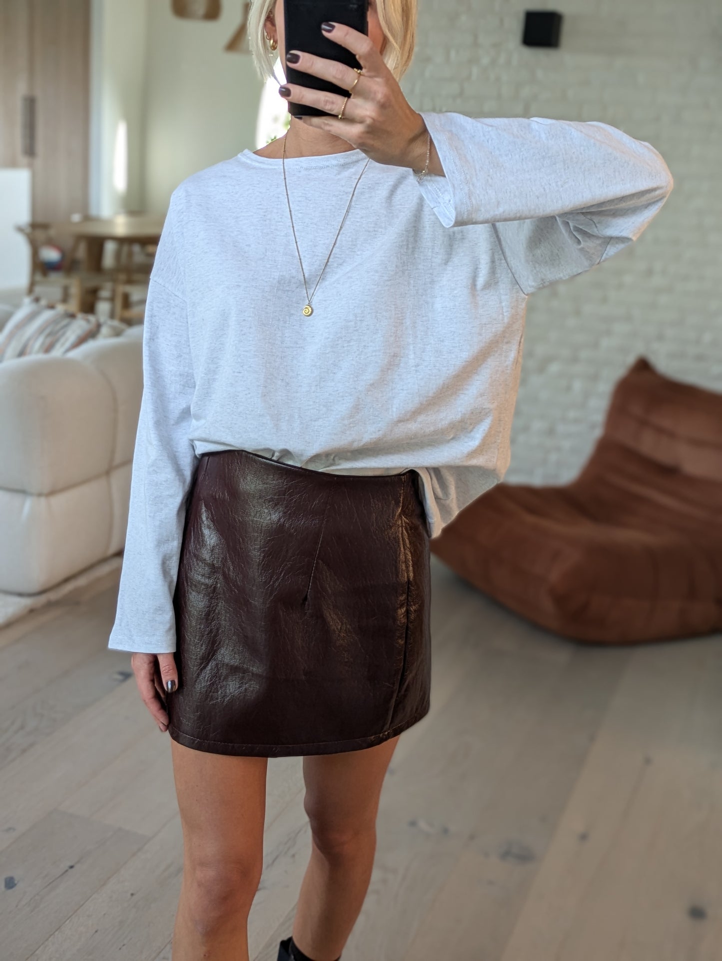 DEUXPOURDEUX THE LABEL - Olivia longsleeve tee white melange