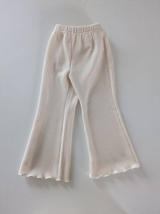 Frill pants cream