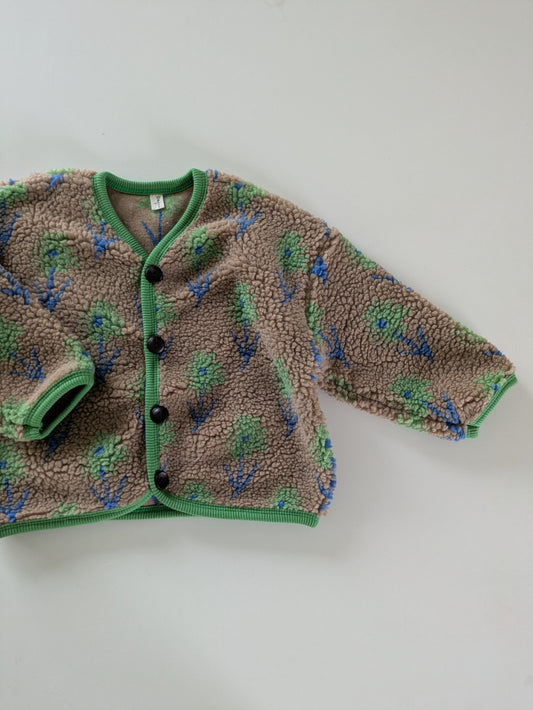 Flower fleece jacket