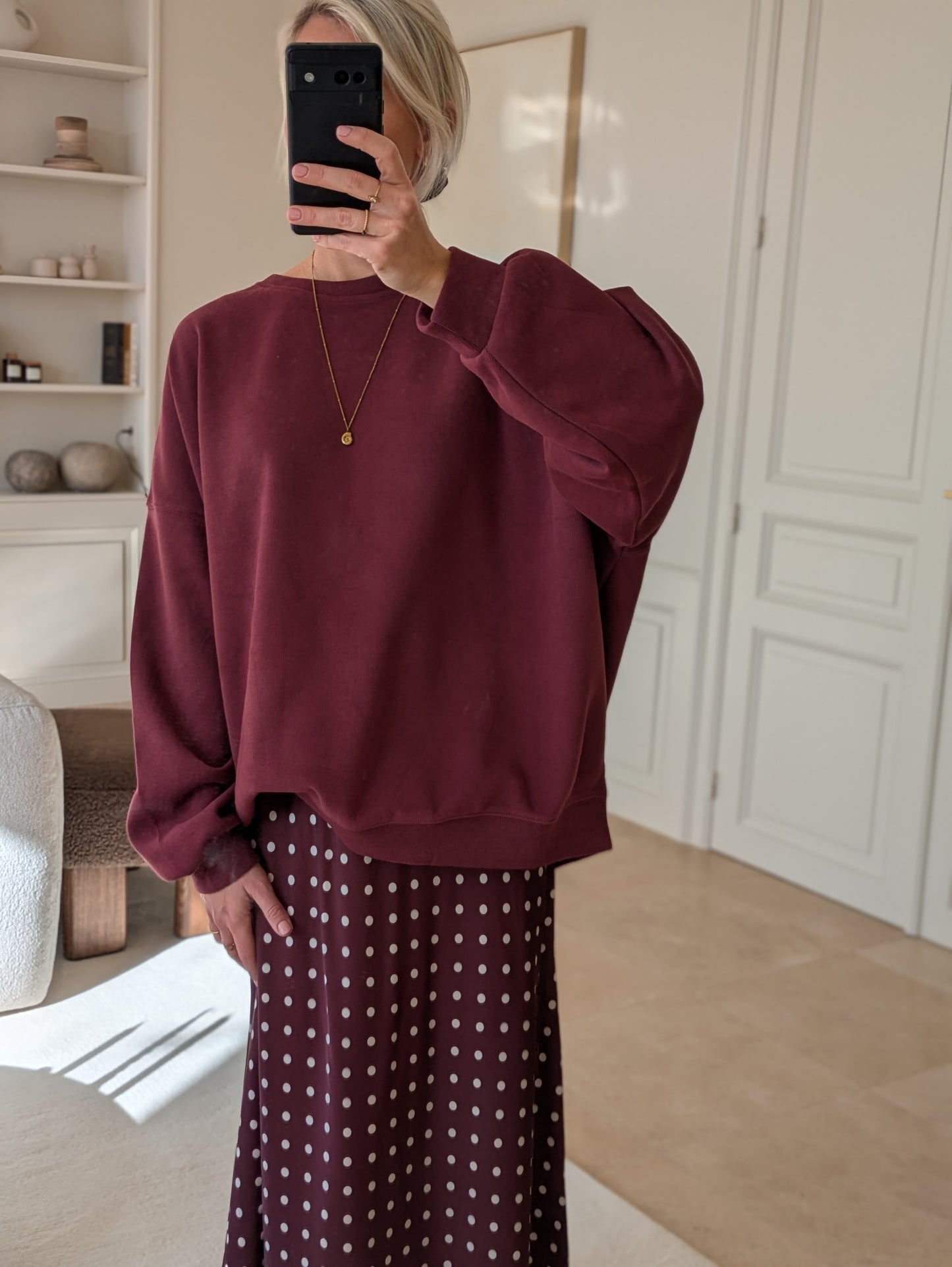 Soft ribble sweater burgundy