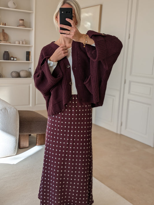 Fran cardigan burgundy