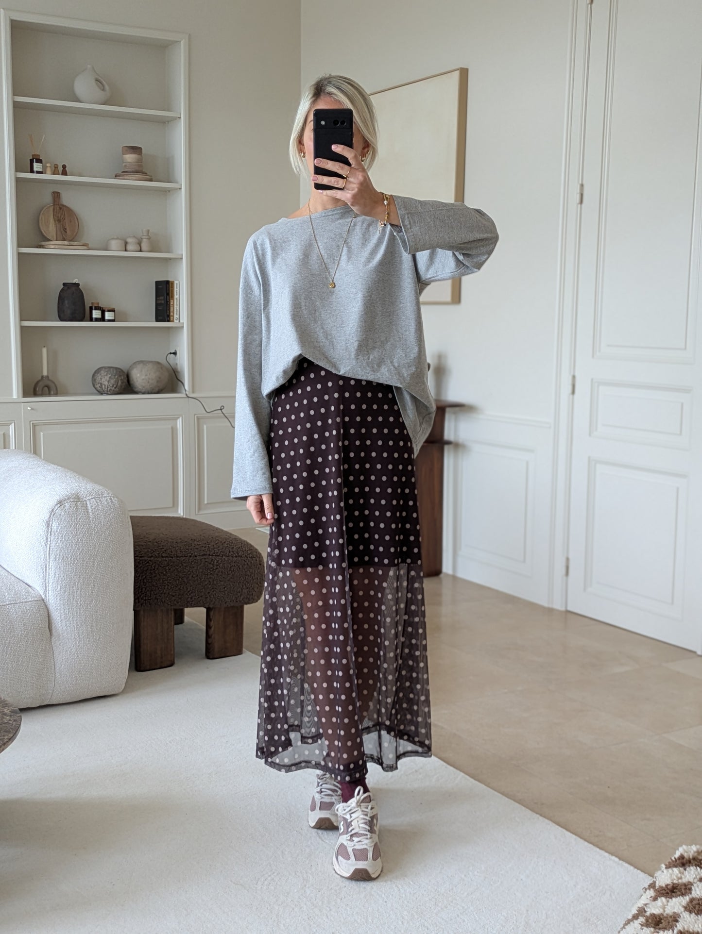 DEUXPOURDEUX THE LABEL - Olivia longsleeve tee grey