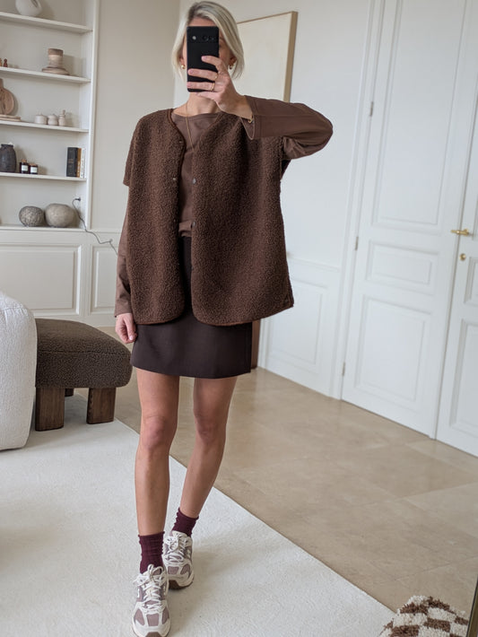 Anna bodywarmer brown