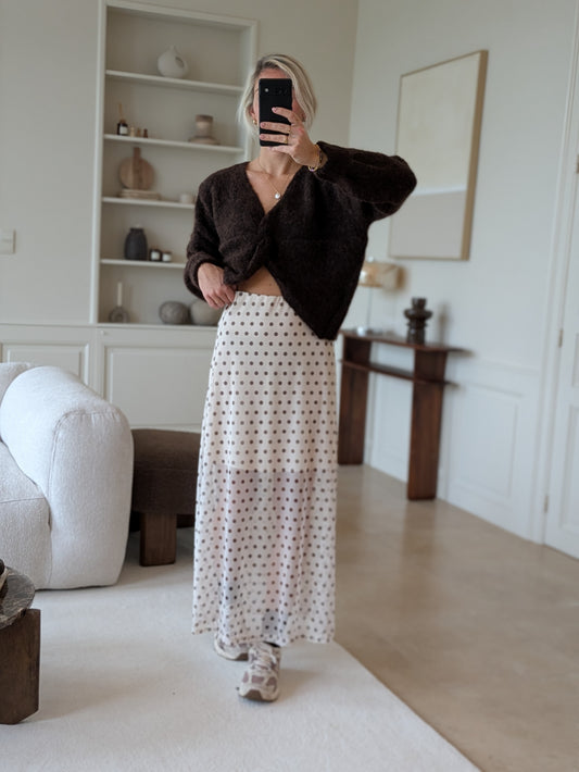 Dot skirt cream
