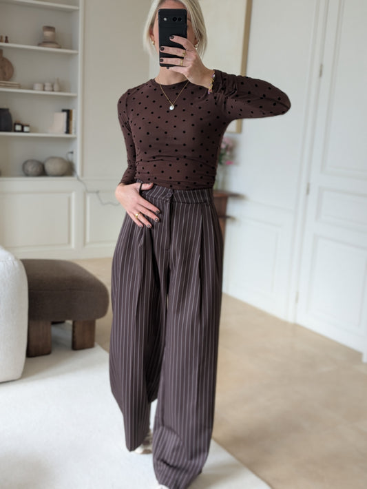 Rozane top brown