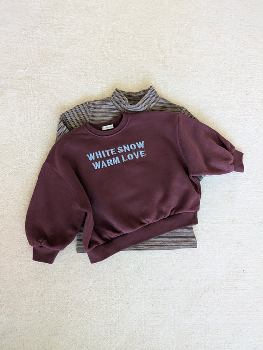 Zigzag sweater burgundy