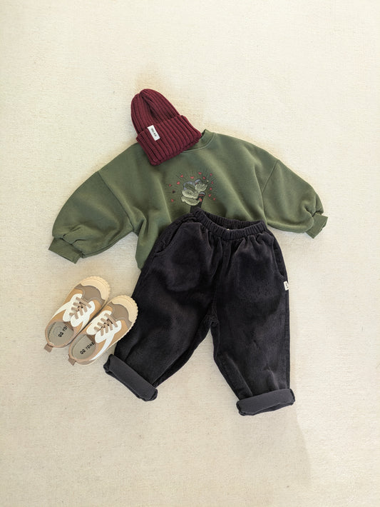 Winter baggy pants dark grey