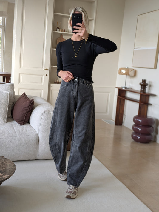 Balloon jeans dark grey
