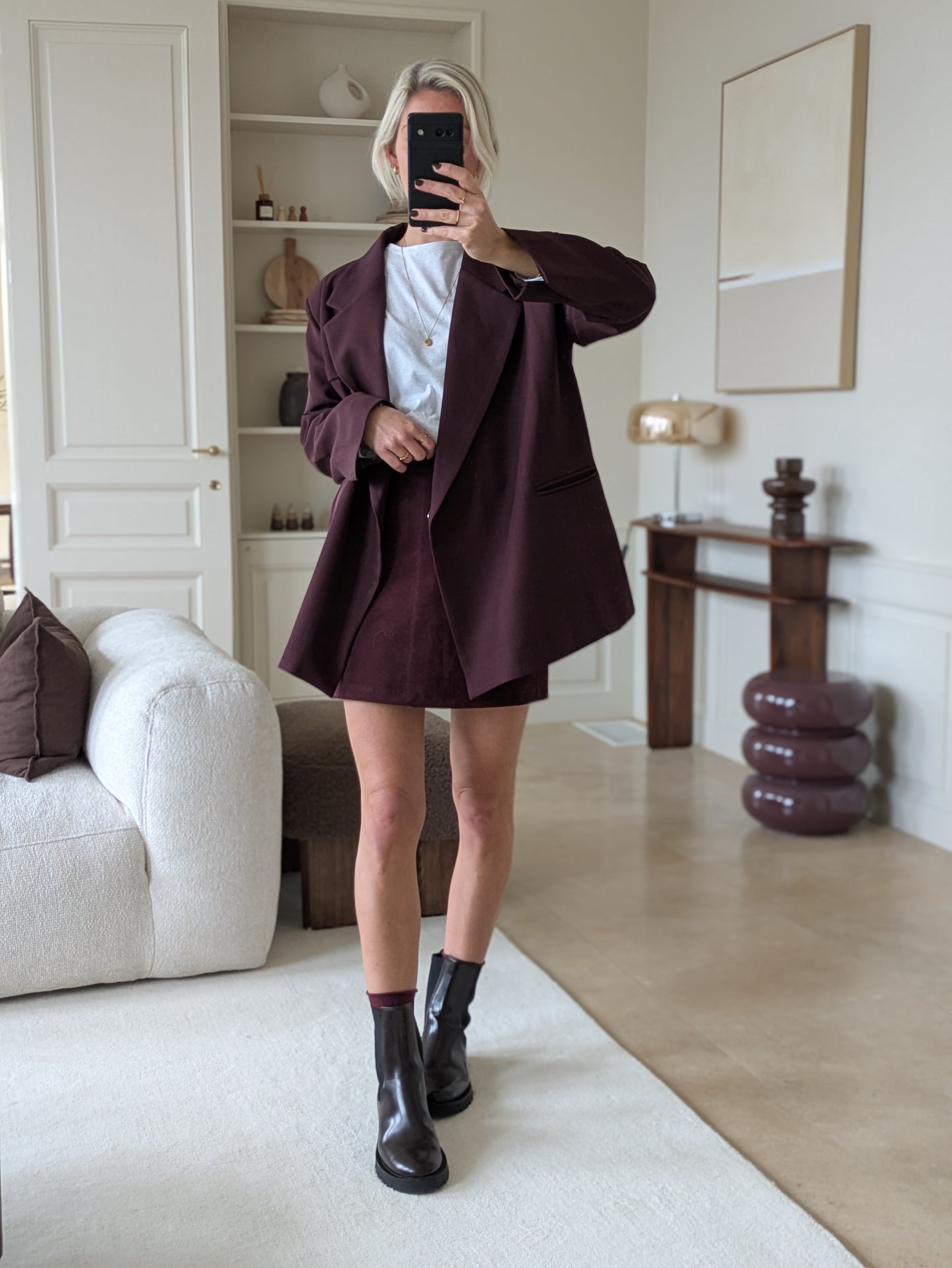Claire blazer burgundy