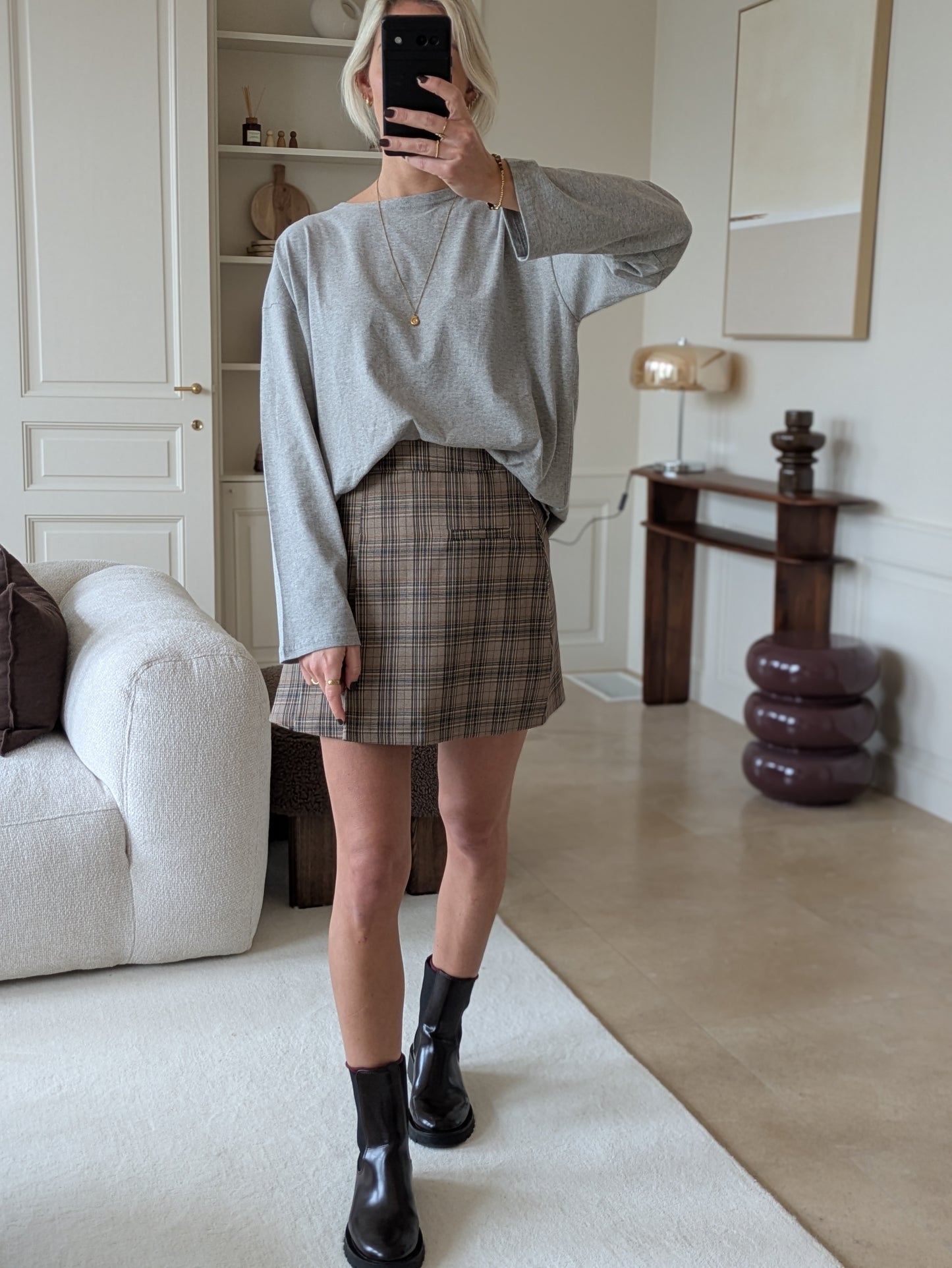 DEUXPOURDEUX THE LABEL - Olivia longsleeve tee grey