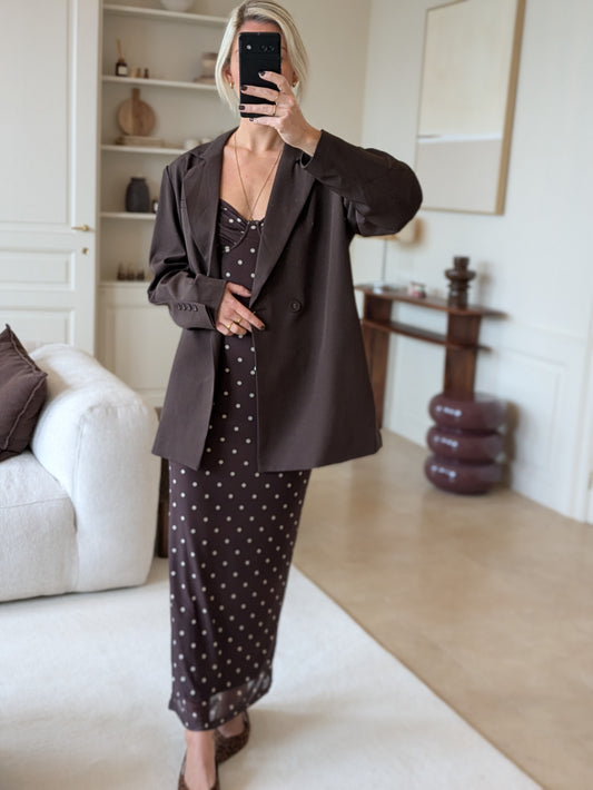 Oversized blazer brown