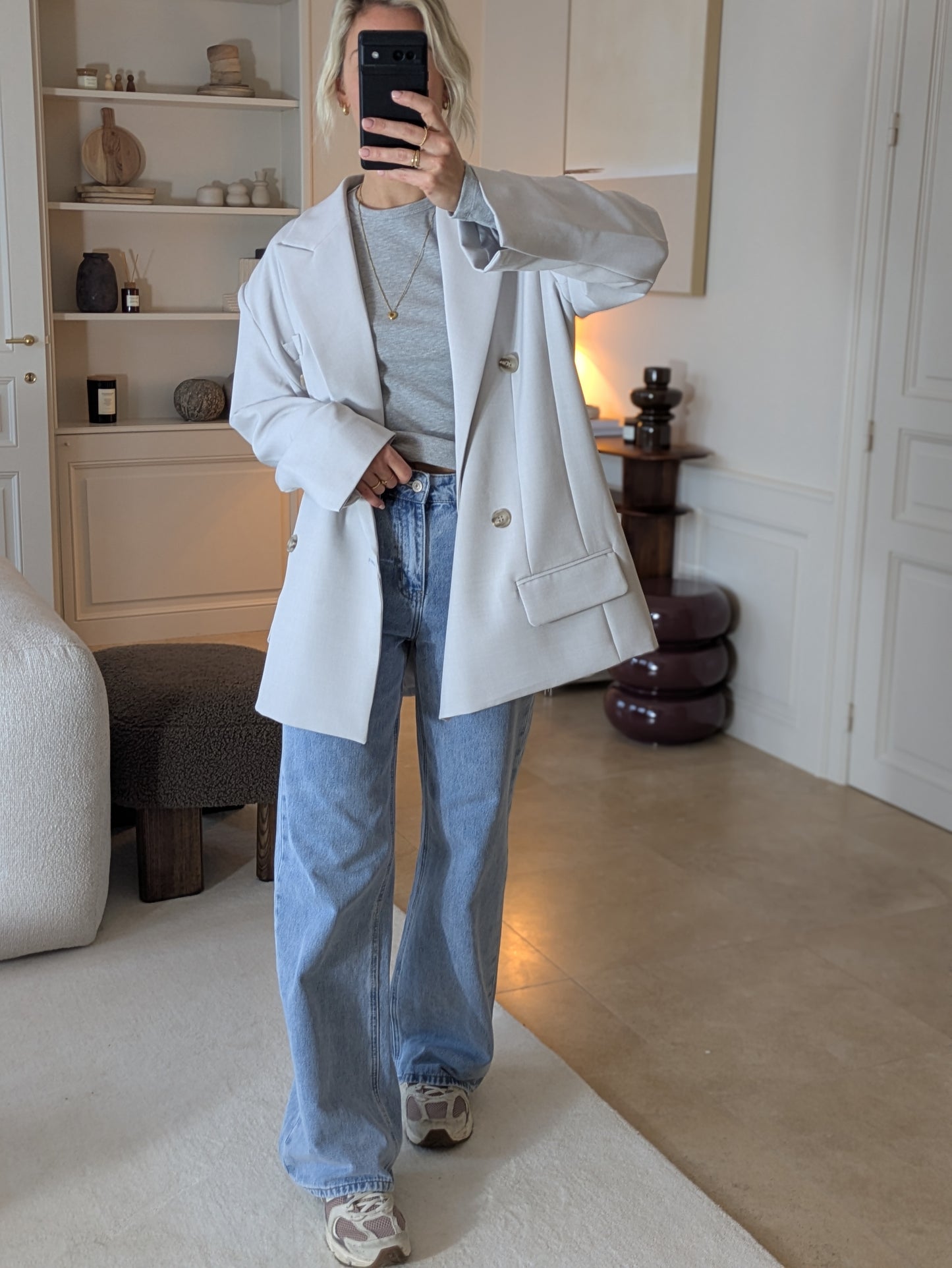 Rosa blazer light grey