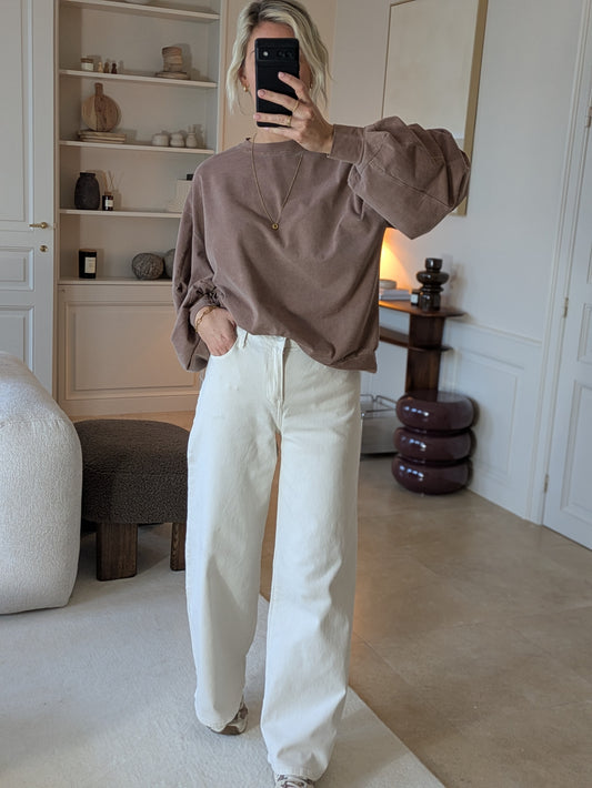 Jackie washed sweater brown