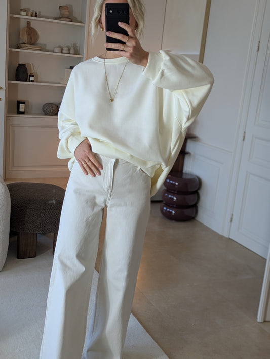 Soft ribble sweater cream