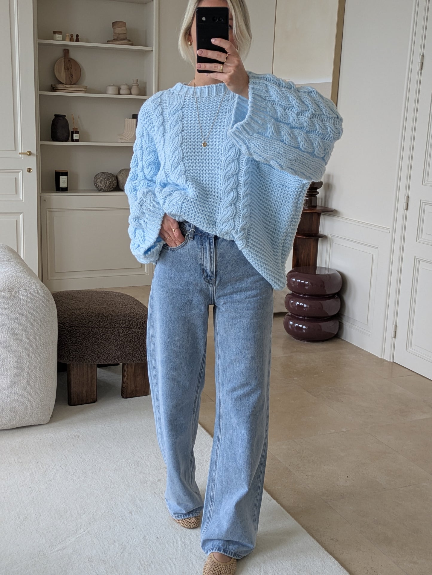 Rosalie pull light blue