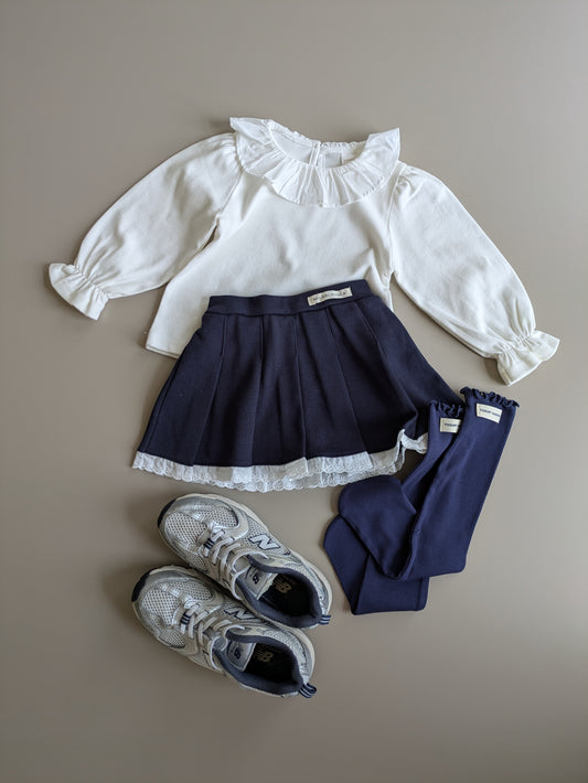 Lace School skirt navy