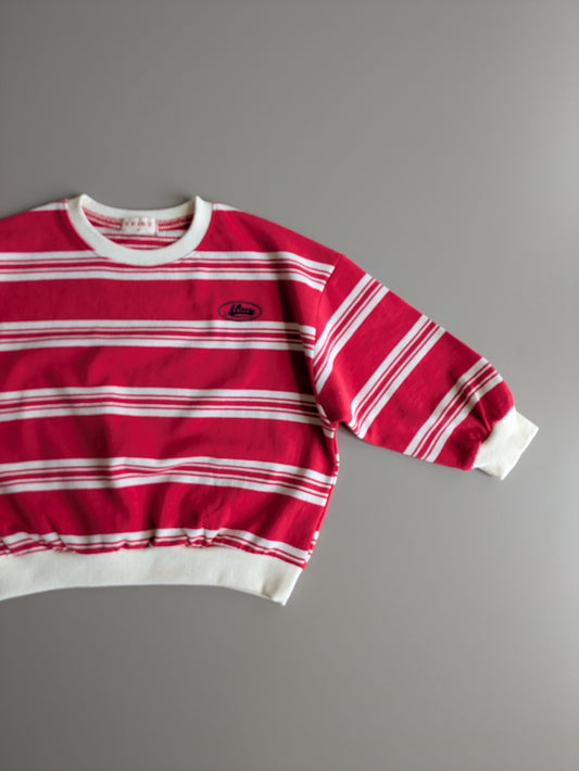 Base stripe sweatshirt red