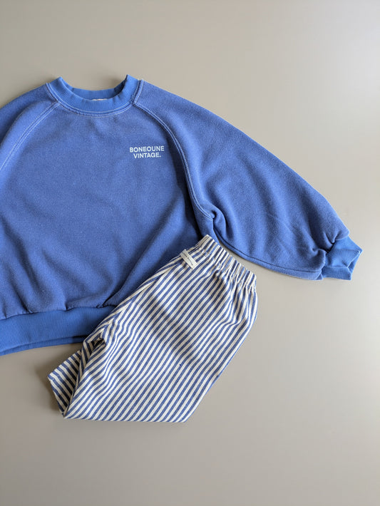 Washed sweatshirt blue